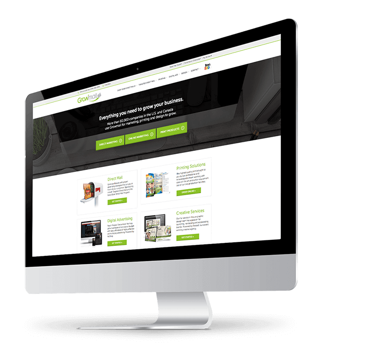grow mail interface on desktop