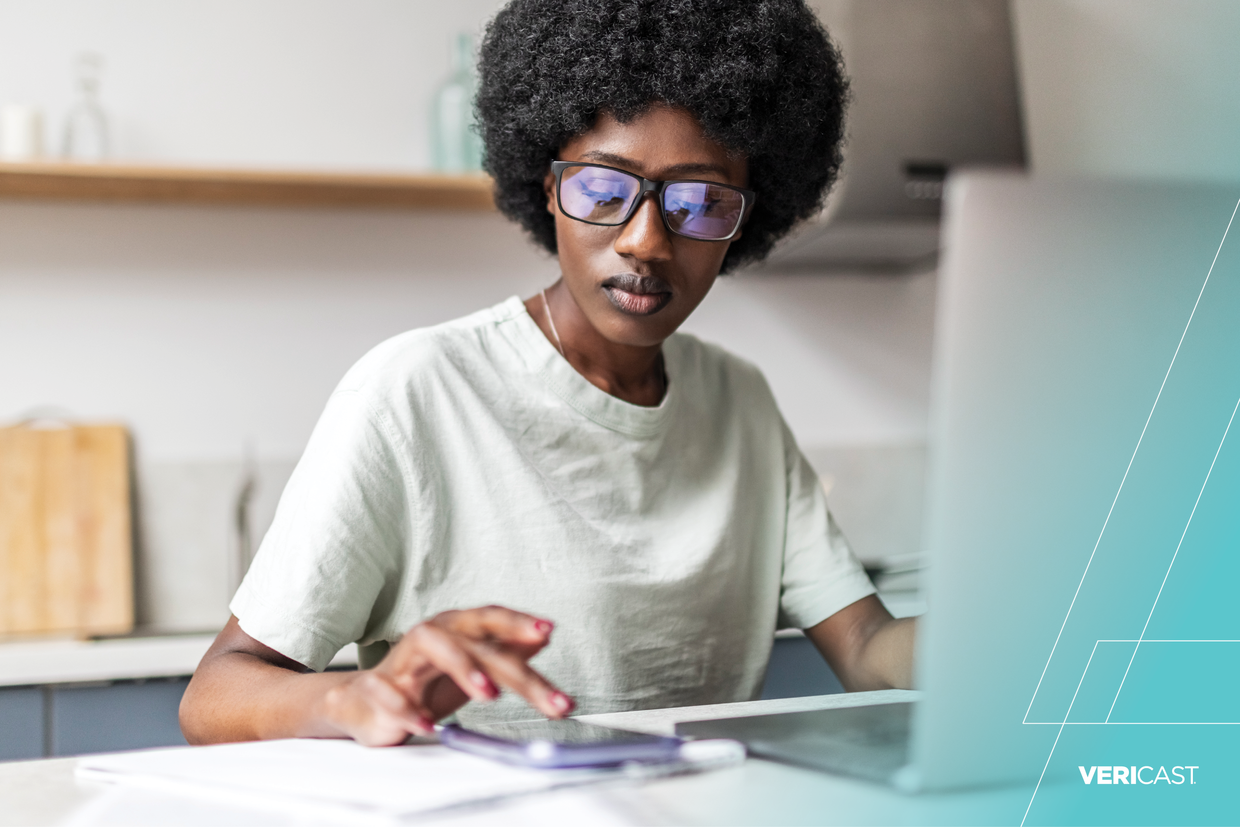 Woman prepares banking files for Fed rate change.